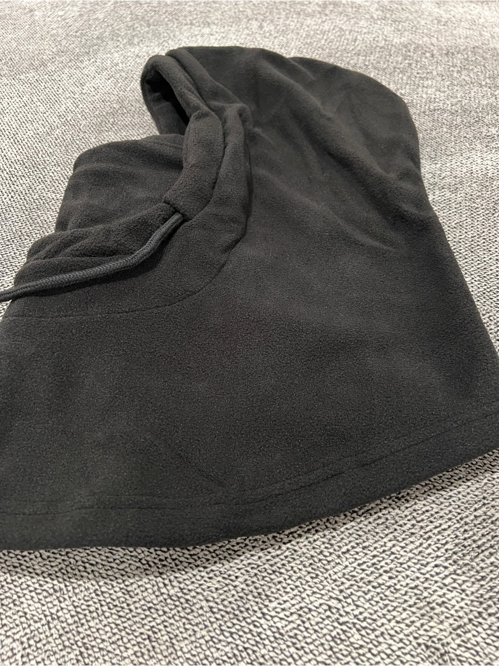 Men's Black Fleece Hooded Neck Balaclava